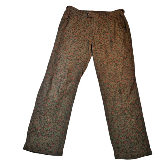 Corridor New York Mens Size 34 Patterned 100% Cotton Pants Relaxed Straight Leg - Picture 3 of 11